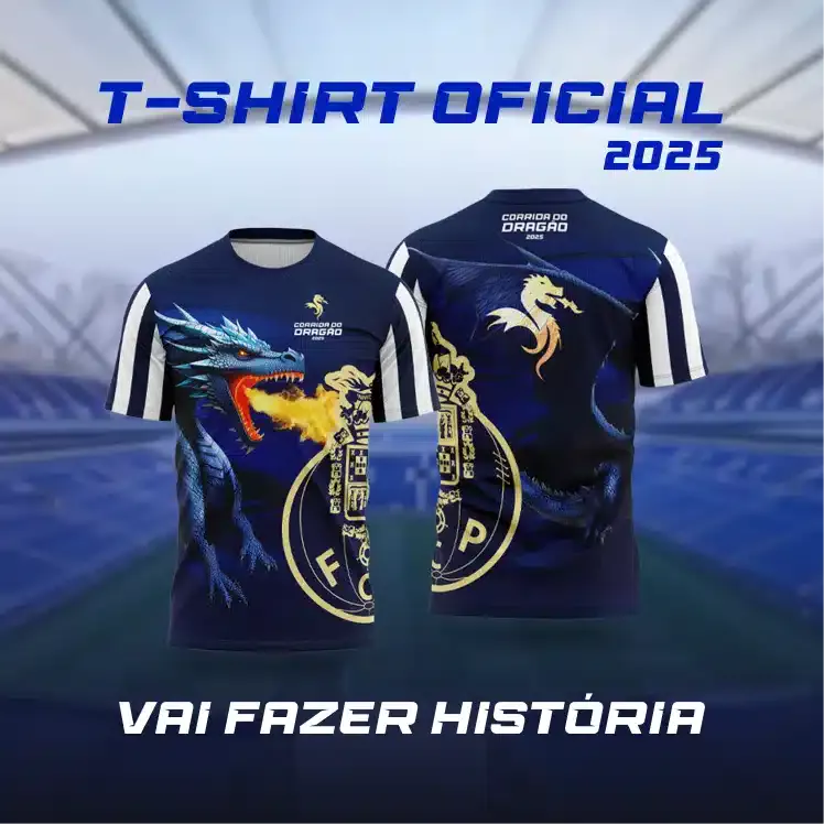 Camisa da edição 2025 da Corrida do Dragão.